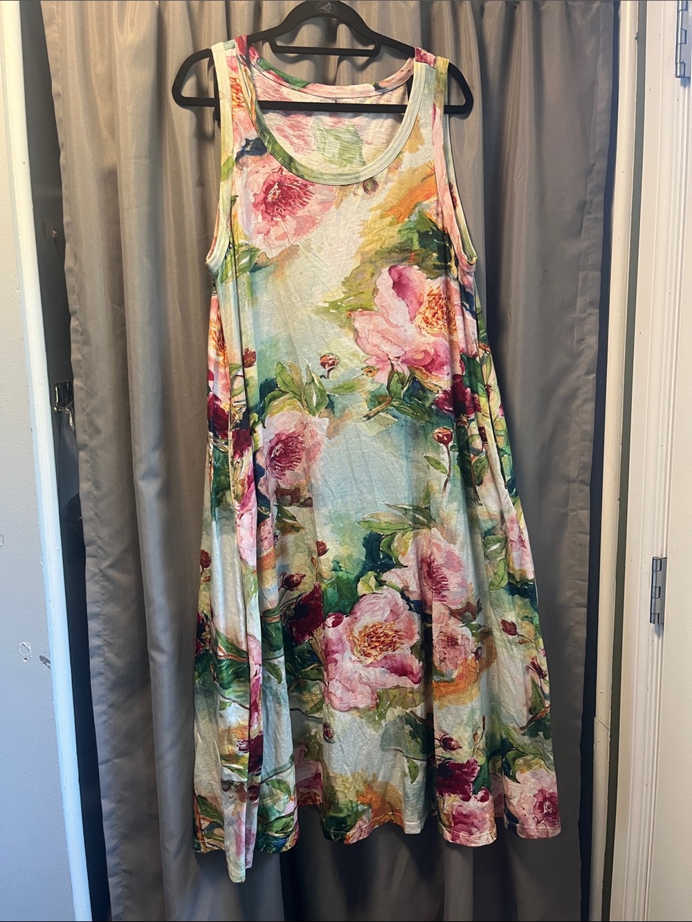 April Cornell peony jersey dress